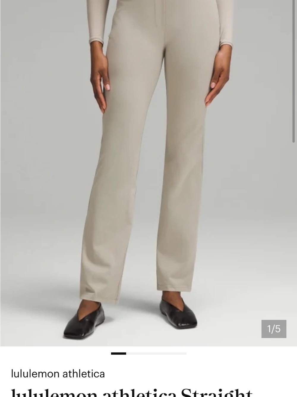 lululemon athletica Straight-Leg Pants in Light Taupe